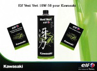 Kawasaki et Elf lancent le Vent Vert 10W-50 pour lubrifier votre moteur