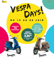 Les Vespa Days et les journées Piaggio du 10 au 28 juin