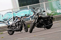 Harley-Davidson 883 Iron vs Moto Guzzi V9 Bobber : La technique