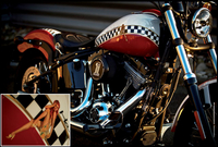 Quatre oeuvres d'art sur Harley-Davidson Blackline