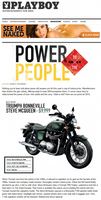Playboy apprécie la Bonneville T100 Steve McQueen