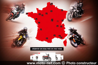 Les motards français vont pouvoir tester les motos Aprilia et Moto Guzzi, et notamment prendre les commandes des nouvelles Caponord 1200 et