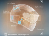 Vision tête haute à moto