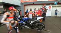 Marc Marquez teste subrepticement la moto de Jorge Lorenzo...
