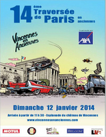 La 14ème traversée de Paris en anciennes, ce sera le 12 janvier 2014